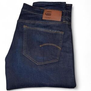 NWOT! G-Star Raw 3301 Straight Tapered Dark Indigo Blue Denim Jeans Size 38W 36L